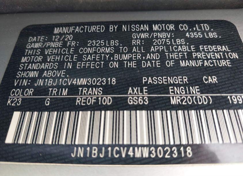Photo 9 of 2021 Nissan Rogue SPORT SL FWD XTRONIC CVT (VIN JN1BJ1CV4MW302318)