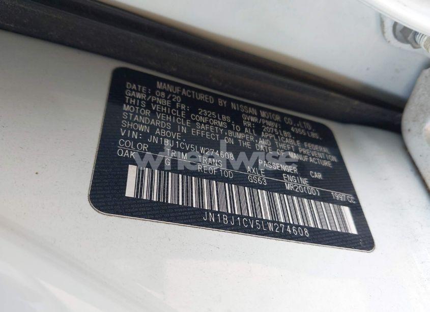 Photo 9 of 2020 Nissan Rogue SPORT S FWD XTRONIC CVT (VIN JN1BJ1CV5LW274608)