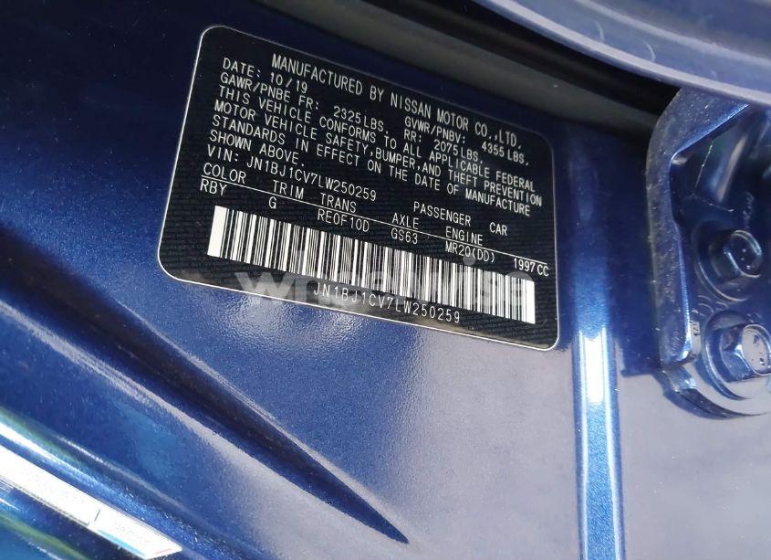 Photo 9 of 2020 Nissan Rogue SPORT S FWD XTRONIC CVT (VIN JN1BJ1CV7LW250259)