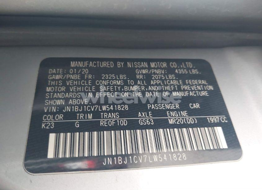Photo 9 of 2020 Nissan Rogue SPORT S FWD XTRONIC CVT (VIN JN1BJ1CV7LW541828)