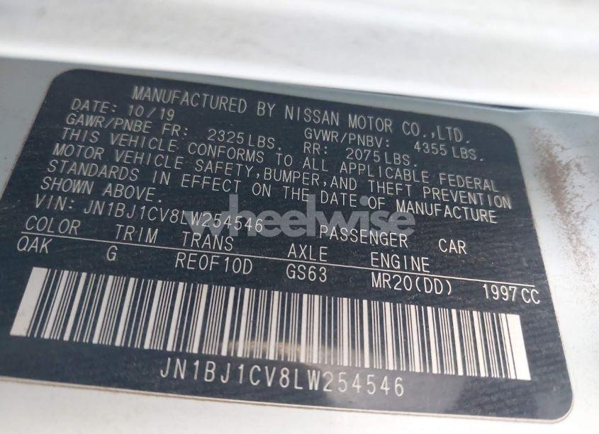 Photo 9 of 2020 Nissan Rogue SPORT S FWD XTRONIC CVT (VIN JN1BJ1CV8LW254546)