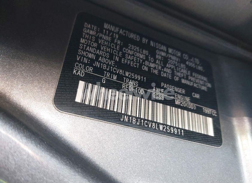 Photo 9 of 2020 Nissan Rogue SPORT S FWD XTRONIC CVT (VIN JN1BJ1CV8LW259911)