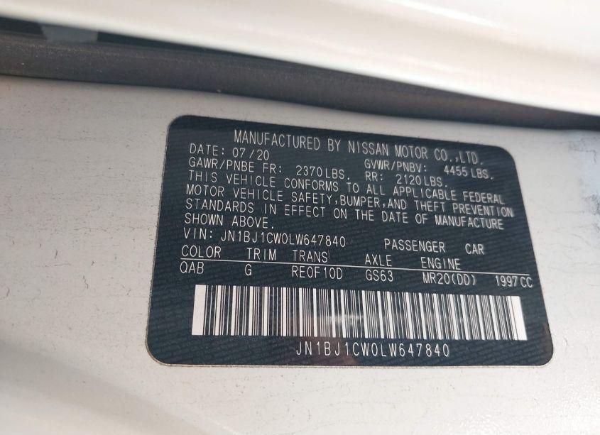 Photo 9 of 2020 Nissan Rogue SPORT SV AWD XTRONIC CVT (VIN JN1BJ1CW0LW647840)