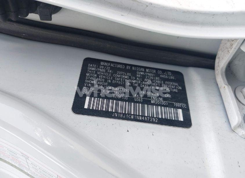 Photo 9 of 2022 Nissan Rogue SPORT SL AWD XTRONIC CVT (VIN JN1BJ1CW1NW487292)