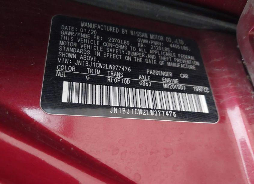 Photo 9 of 2020 Nissan Rogue SPORT SV AWD XTRONIC CVT (VIN JN1BJ1CW2LW377476)