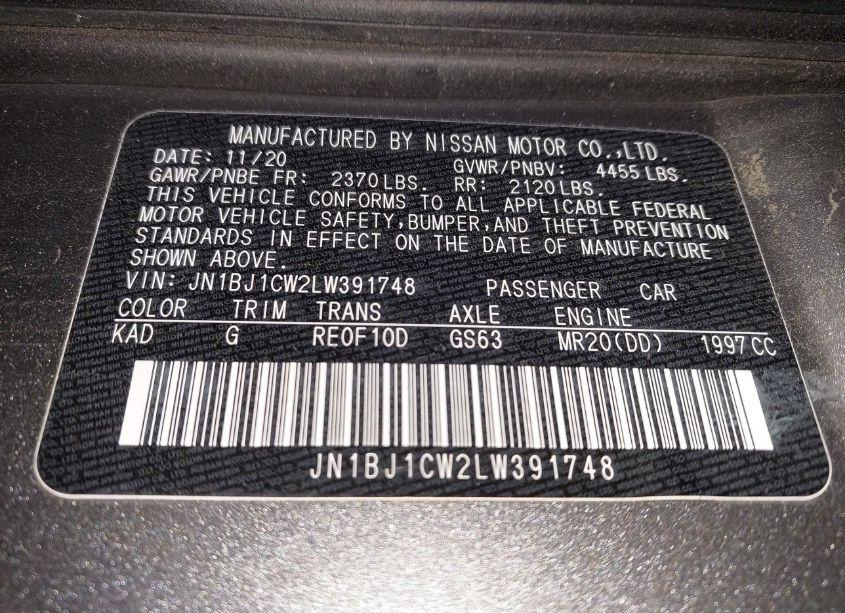 Photo 9 of 2020 Nissan Rogue SPORT S AWD XTRONIC CVT (VIN JN1BJ1CW2LW391748)