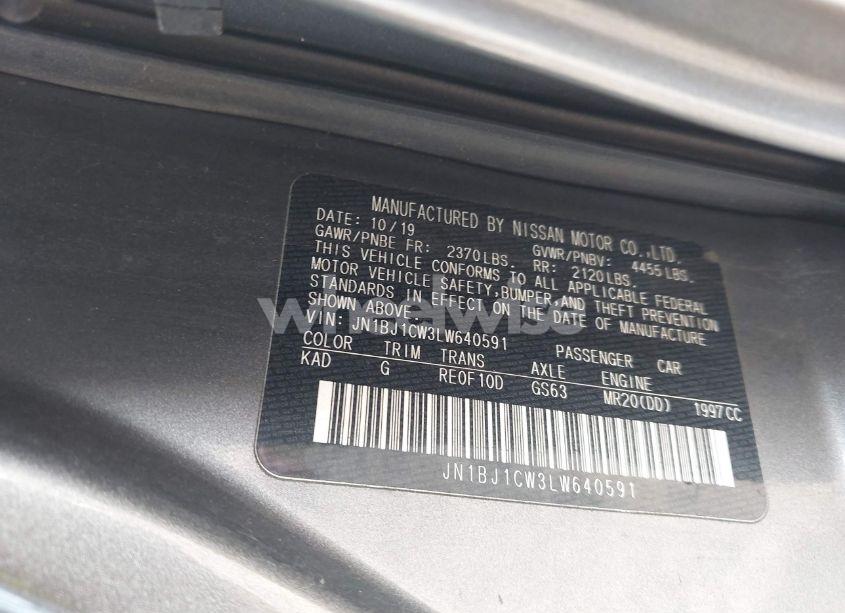 Photo 9 of 2020 Nissan Rogue SPORT S AWD XTRONIC CVT (VIN JN1BJ1CW3LW640591)