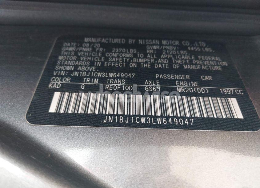 Photo 9 of 2020 Nissan Rogue SPORT S AWD XTRONIC CVT (VIN JN1BJ1CW3LW649047)