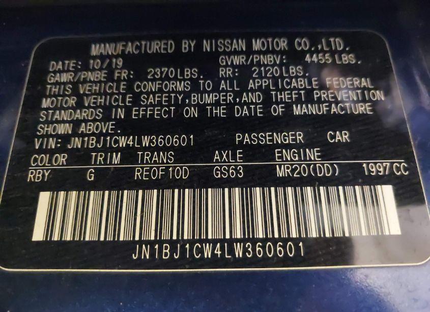 Photo 9 of 2020 Nissan Rogue SPORT S AWD XTRONIC CVT (VIN JN1BJ1CW4LW360601)