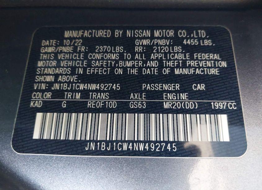 Photo 9 of 2022 Nissan Rogue SPORT SL AWD XTRONIC CVT (VIN JN1BJ1CW4NW492745)