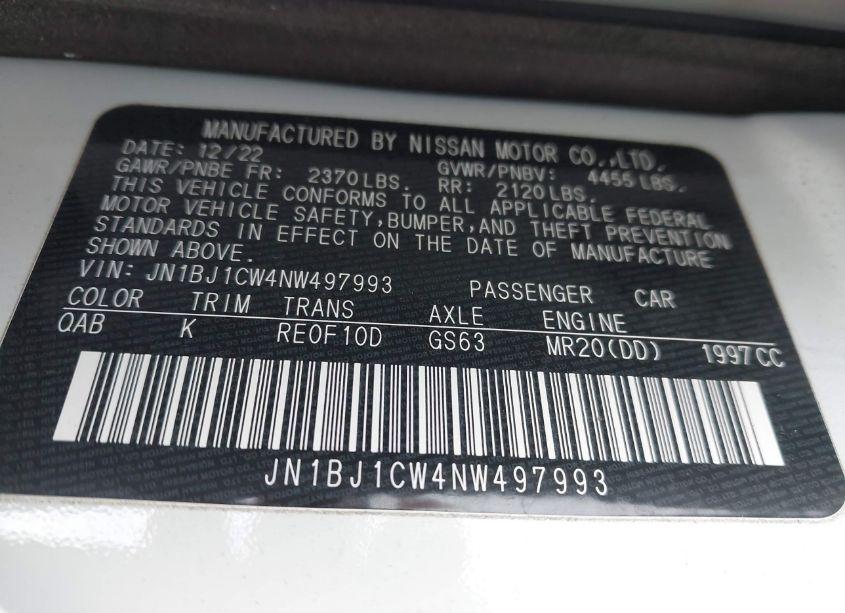 Photo 9 of 2022 Nissan Rogue SPORT SL AWD XTRONIC CVT (VIN JN1BJ1CW4NW497993)