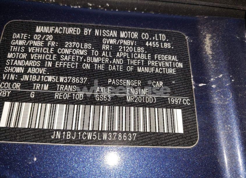 Photo 9 of 2020 Nissan Rogue SPORT S AWD XTRONIC CVT (VIN JN1BJ1CW5LW378637)