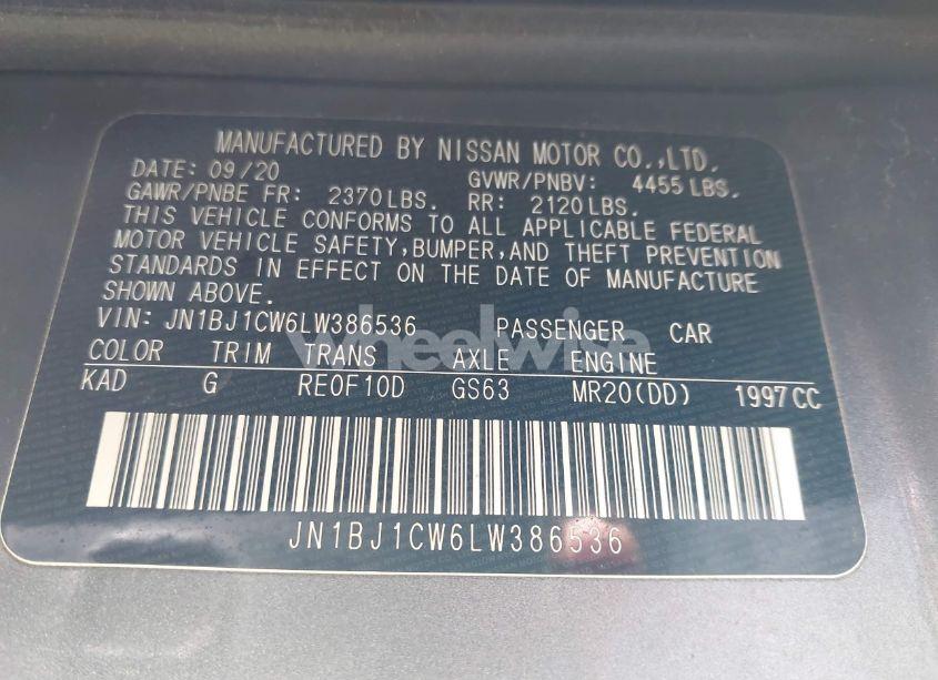 Photo 9 of 2020 Nissan Rogue SPORT S AWD XTRONIC CVT (VIN JN1BJ1CW6LW386536)