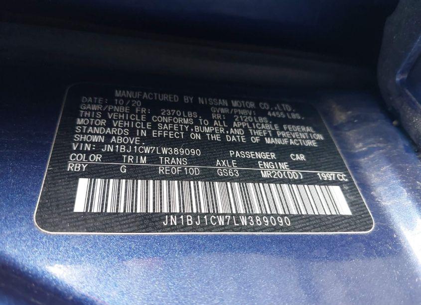 Photo 9 of 2020 Nissan Rogue SPORT S AWD XTRONIC CVT (VIN JN1BJ1CW7LW389090)