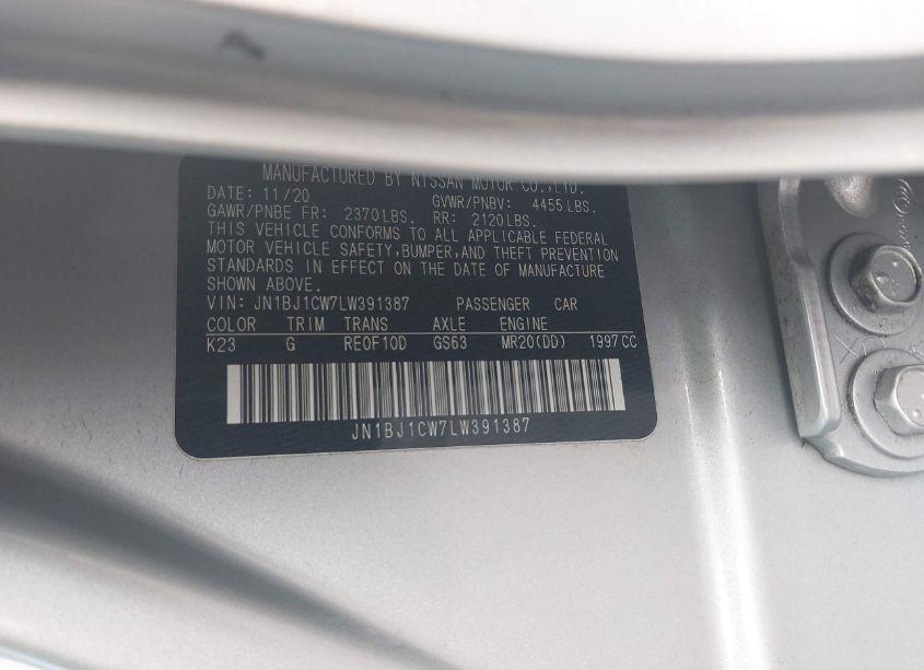 Photo 9 of 2020 Nissan Rogue SPORT SV AWD XTRONIC CVT (VIN JN1BJ1CW7LW391387)