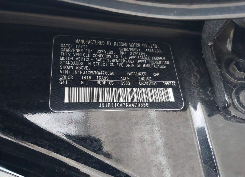 Photo 9 of 2022 Nissan Rogue SPORT SL AWD XTRONIC CVT (VIN JN1BJ1CW7NW470366)