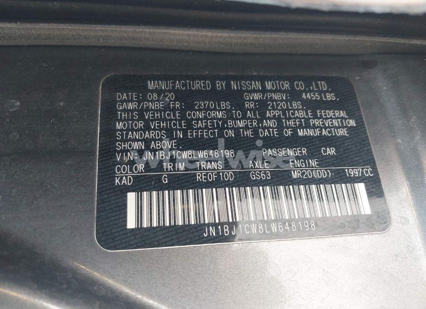 Photo 9 of 2020 Nissan Rogue SPORT S AWD XTRONIC CVT (VIN JN1BJ1CW8LW648198)