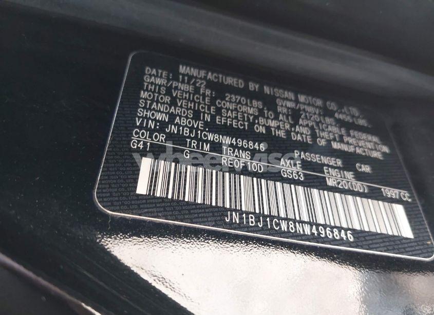 Photo 9 of 2022 Nissan Rogue SPORT SL AWD XTRONIC CVT (VIN JN1BJ1CW8NW496846)