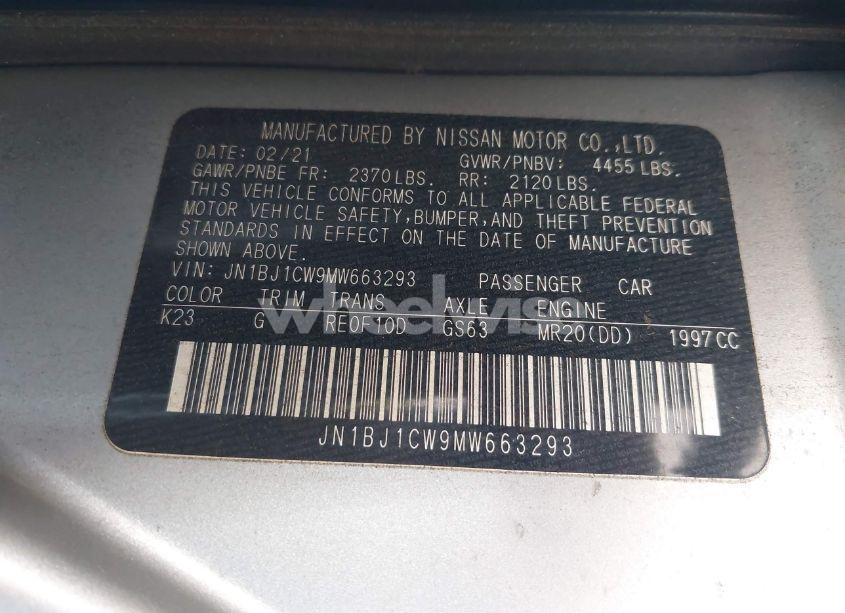 Photo 9 of 2021 Nissan Rogue SPORT SL AWD XTRONIC CVT (VIN JN1BJ1CW9MW663293)