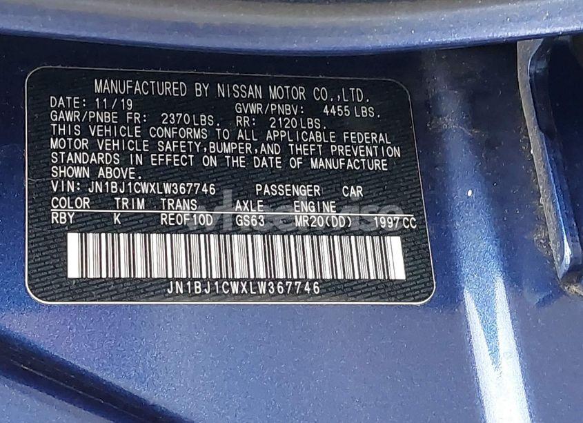 Photo 9 of 2020 Nissan Rogue SPORT SV AWD XTRONIC CVT (VIN JN1BJ1CWXLW367746)