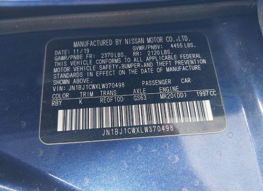 Photo 9 of 2020 Nissan Rogue SPORT SV AWD XTRONIC CVT (VIN JN1BJ1CWXLW370498)