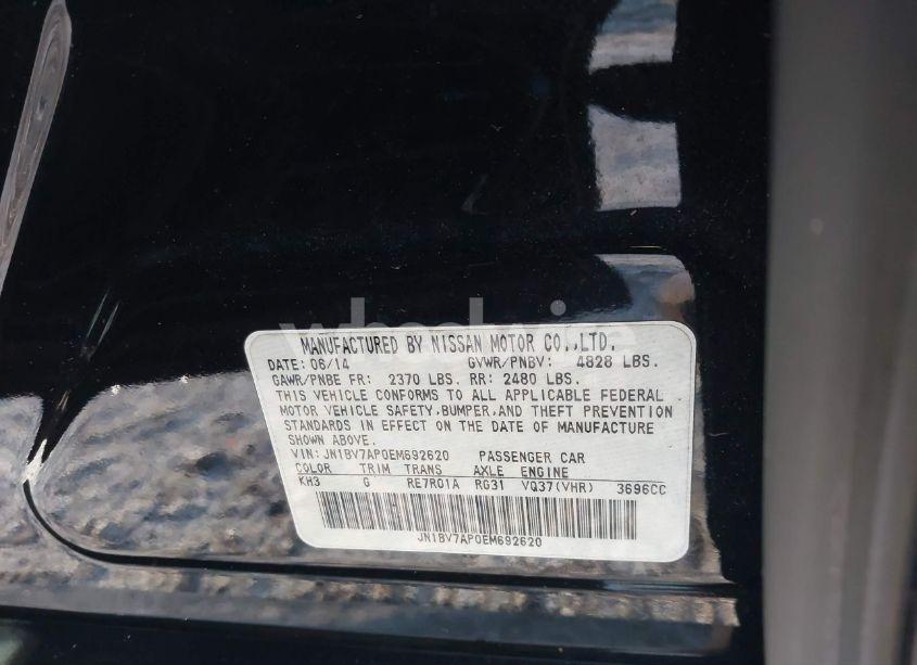 Photo 9 of 2014 Infiniti Q50 PREMIUM (VIN JN1BV7AP0EM692620)