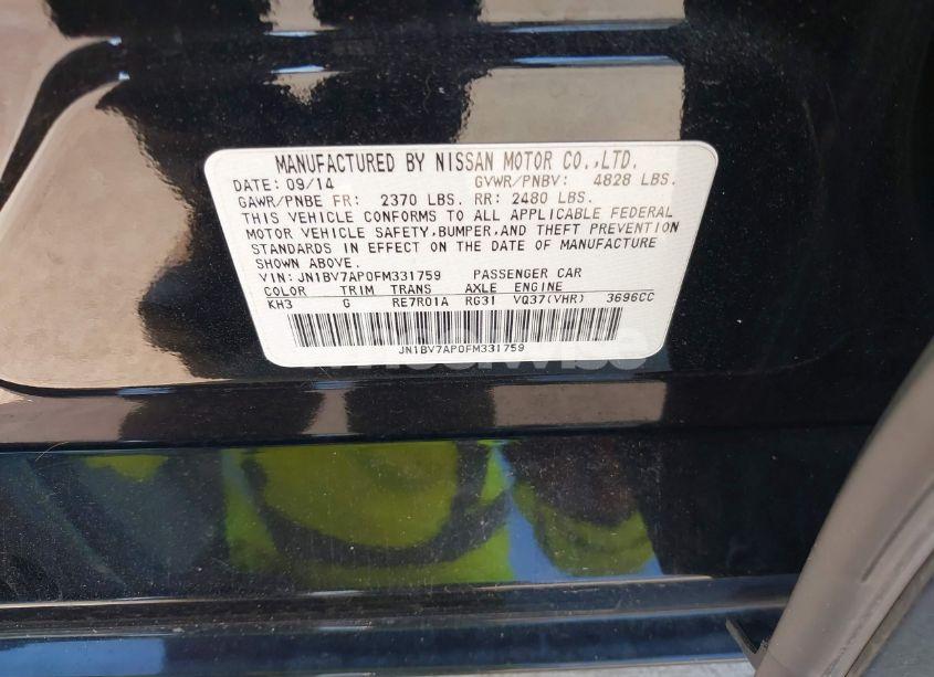 Photo 9 of 2015 Infiniti Q50 (VIN JN1BV7AP0FM331759)