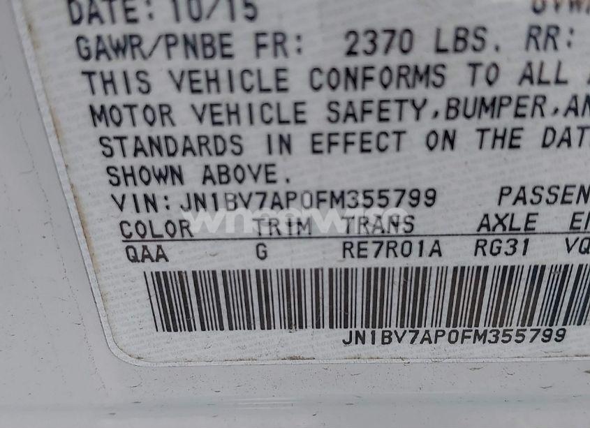 Photo 9 of 2015 Infiniti Q50 PREMIUM/SPORT (VIN JN1BV7AP0FM355799)