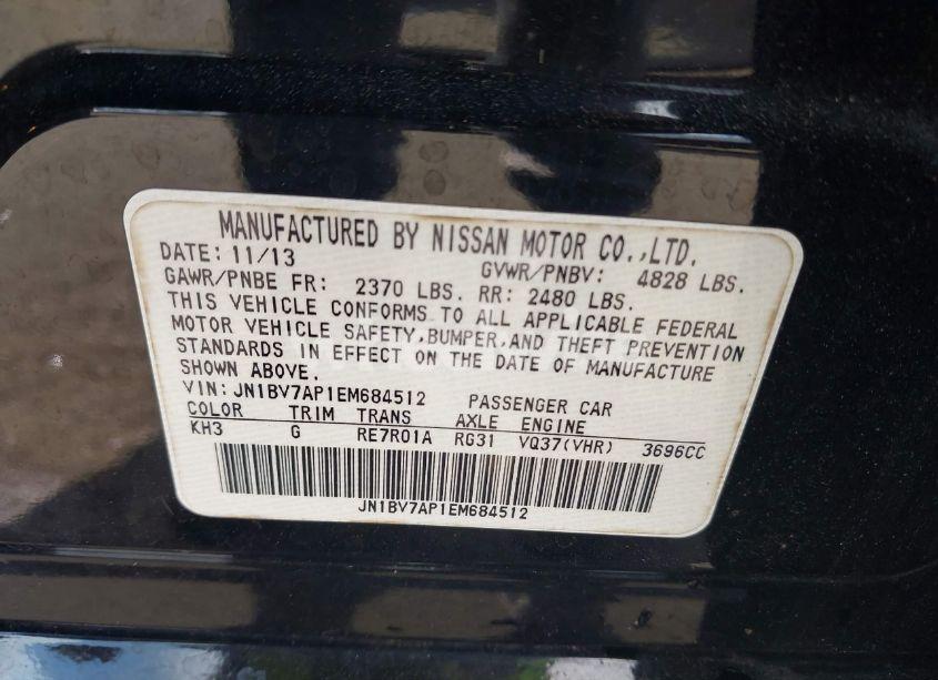 Photo 9 of 2014 Infiniti Q50 (VIN JN1BV7AP1EM684512)