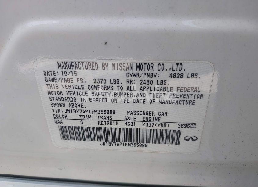 Photo 9 of 2015 Infiniti Q50 (VIN JN1BV7AP1FM355889)