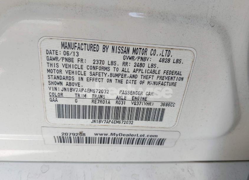 Photo 9 of 2014 Infiniti Q50 (VIN JN1BV7AP4EM672032)