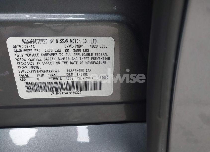 Photo 9 of 2015 Infiniti Q50 PREMIUM (VIN JN1BV7AP4FM330324)