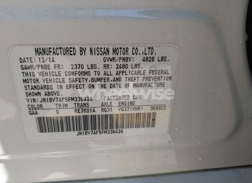 Photo 9 of 2015 Infiniti Q50 PREMIUM (VIN JN1BV7AP5FM336424)