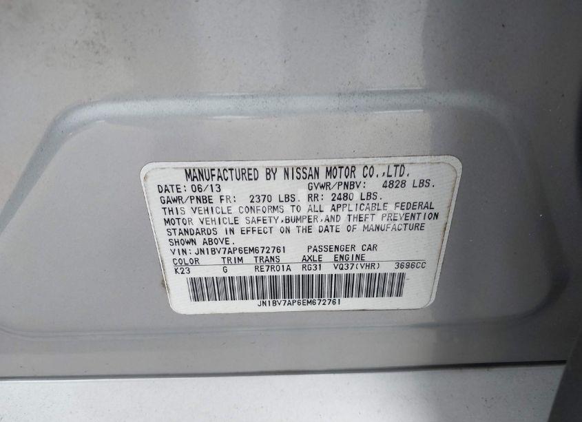 Photo 9 of 2014 Infiniti Q50 SPORT (VIN JN1BV7AP6EM672761)