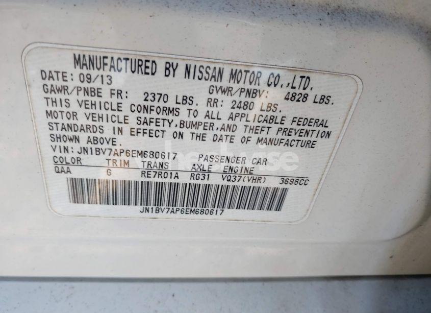 Photo 9 of 2014 Infiniti Q50 SPORT (VIN JN1BV7AP6EM680617)