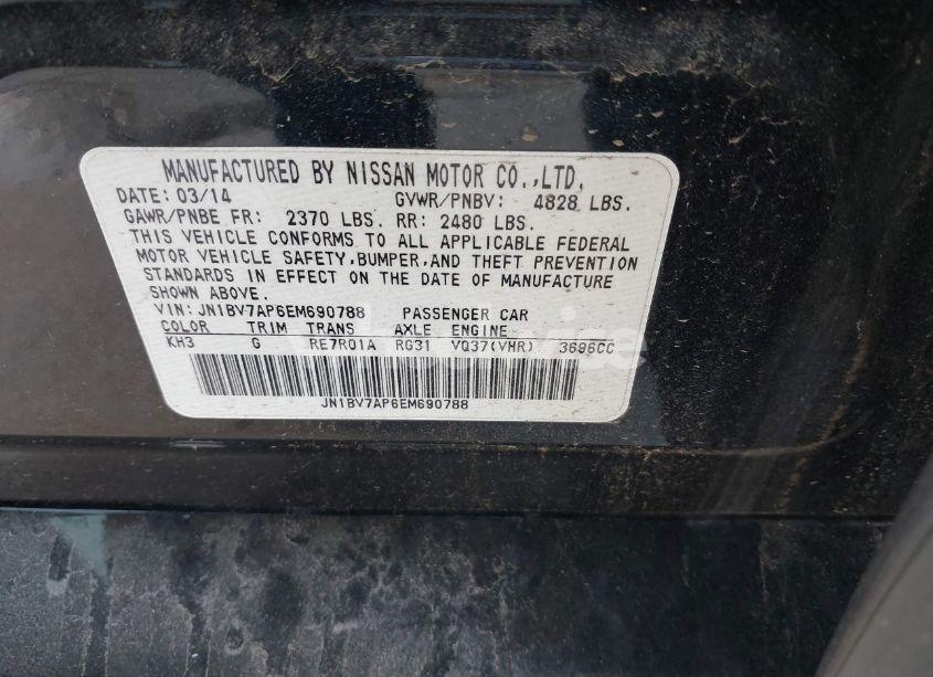 Photo 9 of 2014 Infiniti Q50 PREMIUM (VIN JN1BV7AP6EM690788)