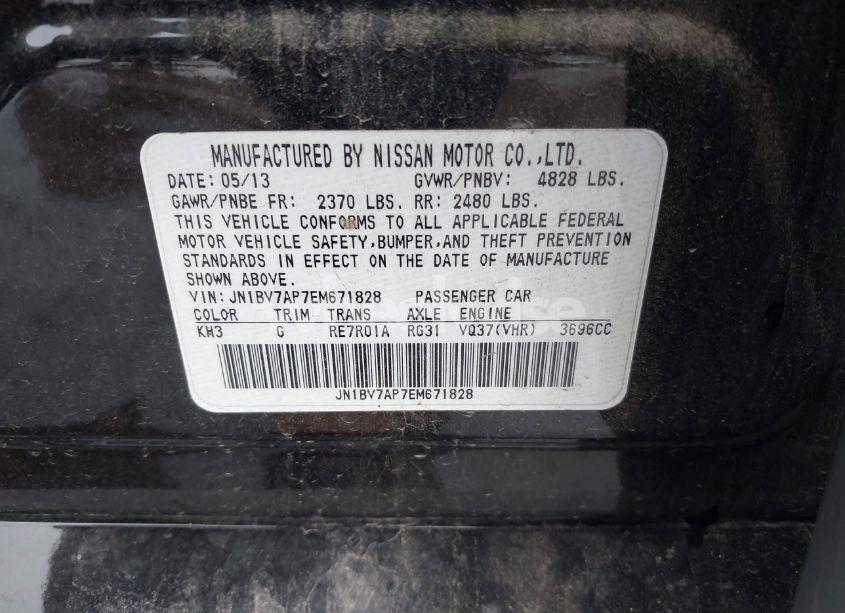 Photo 9 of 2014 Infiniti Q50 PREMIUM (VIN JN1BV7AP7EM671828)