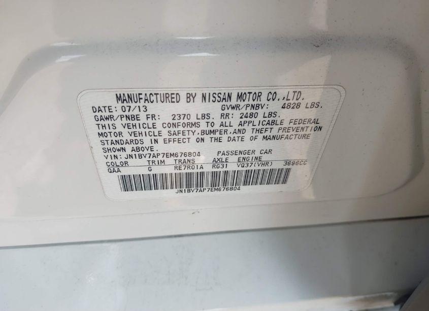 Photo 9 of 2014 Infiniti Q50 PREMIUM (VIN JN1BV7AP7EM676804)