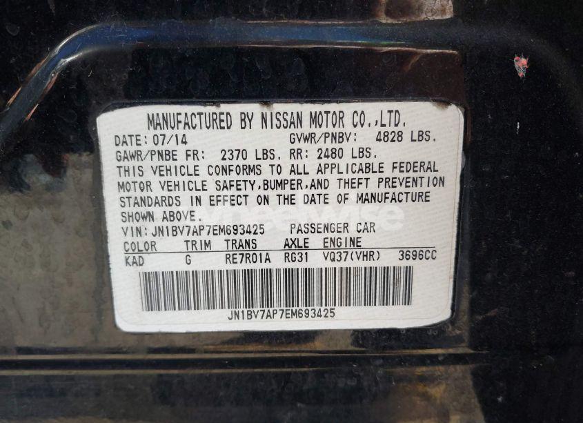 Photo 9 of 2014 Infiniti Q50 PREMIUM (VIN JN1BV7AP7EM693425)