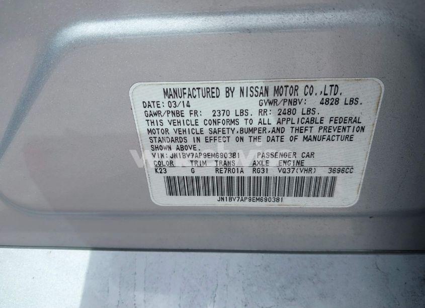 Photo 9 of 2014 Infiniti Q50 (VIN JN1BV7AP9EM690381)