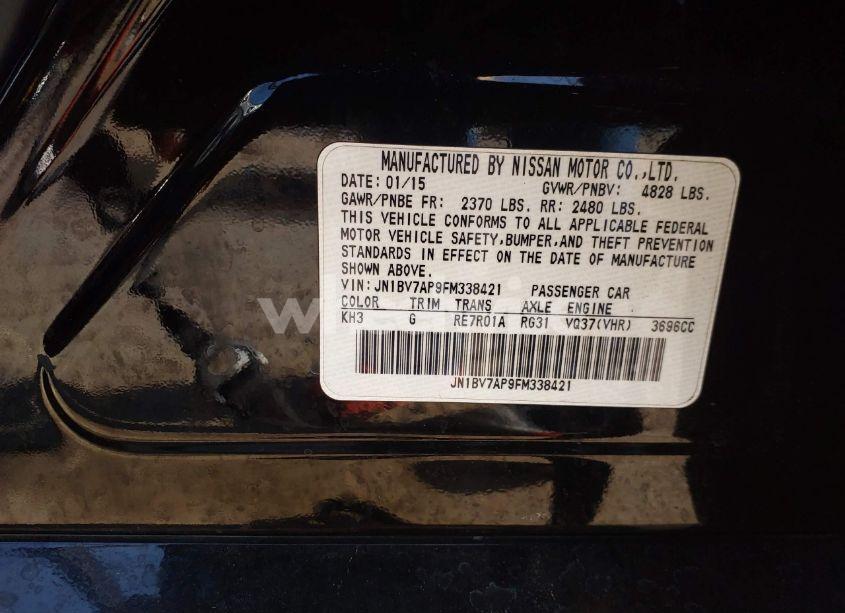 Photo 9 of 2015 Infiniti Q50 (VIN JN1BV7AP9FM338421)