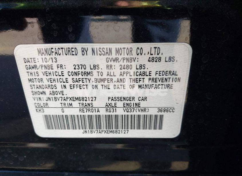 Photo 9 of 2014 Infiniti Q50 PREMIUM (VIN JN1BV7APXEM682127)