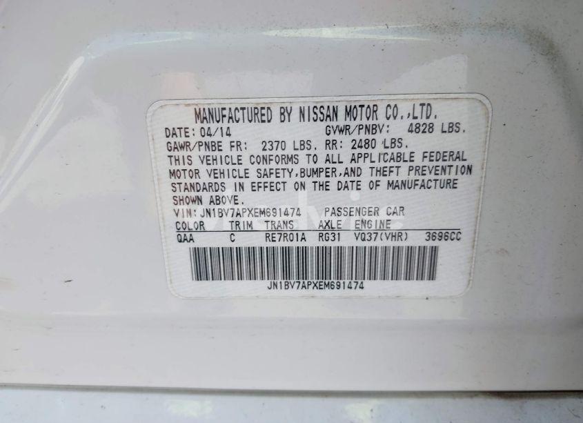 Photo 9 of 2014 Infiniti Q50 PREMIUM (VIN JN1BV7APXEM691474)