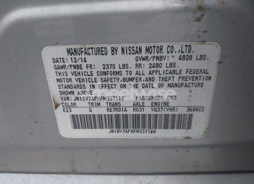 Photo 9 of 2015 Infiniti Q50 PREMIUM/SPORT (VIN JN1BV7APXFM337116)