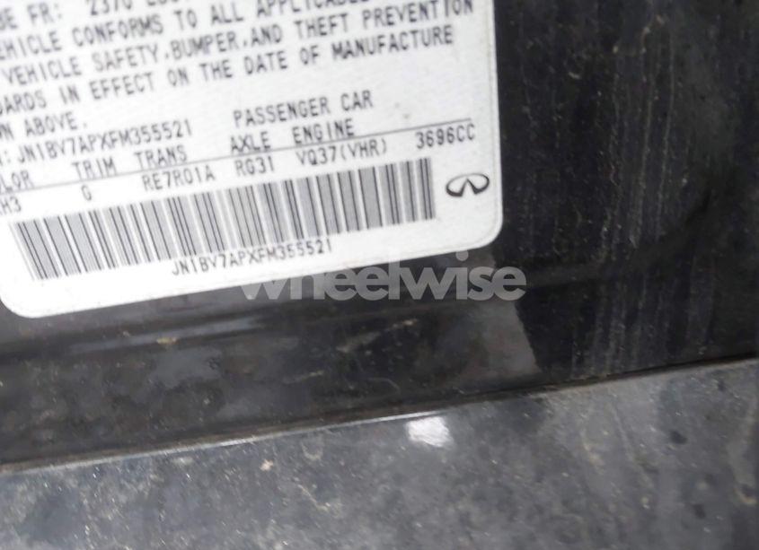 Photo 9 of 2015 Infiniti Q50 PREMIUM (VIN JN1BV7APXFM355521)