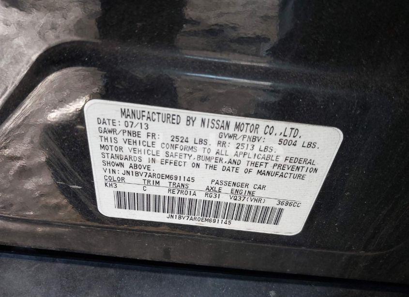 Photo 9 of 2014 Infiniti Q50 PREMIUM (VIN JN1BV7AR0EM691145)