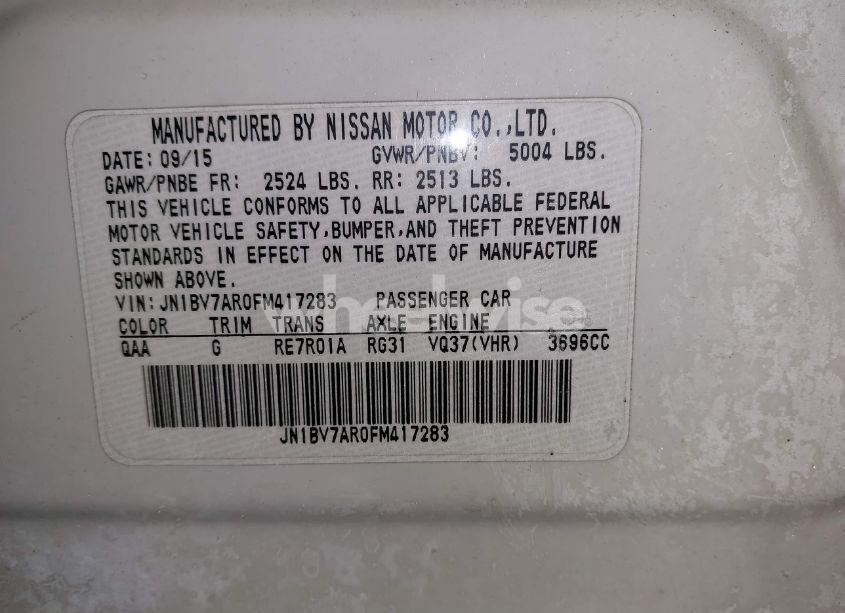 Photo 9 of 2015 Infiniti Q50 PREMIUM (VIN JN1BV7AR0FM417283)