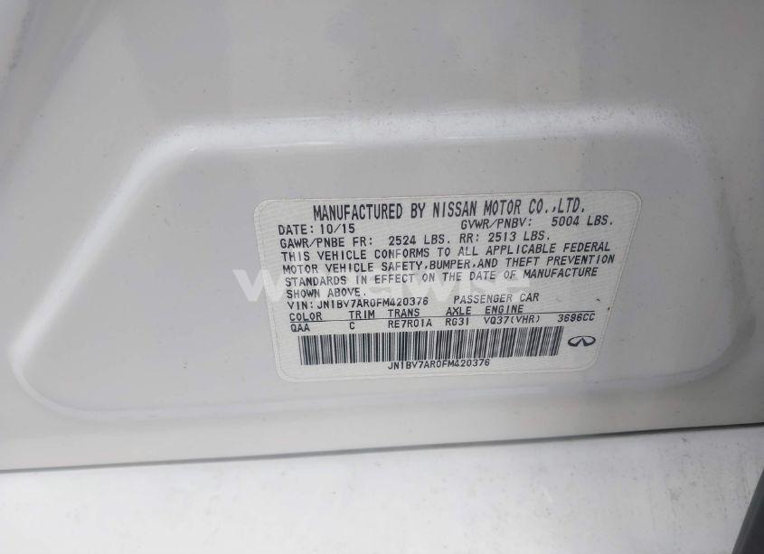 Photo 9 of 2015 Infiniti Q50 PREMIUM (VIN JN1BV7AR0FM420376)