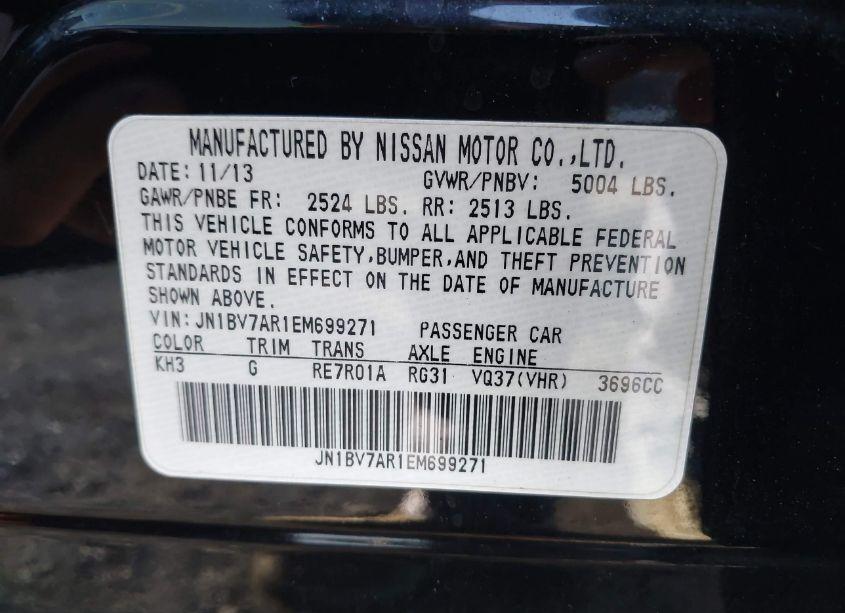 Photo 9 of 2014 Infiniti Q50 PREMIUM/SPORT (VIN JN1BV7AR1EM699271)