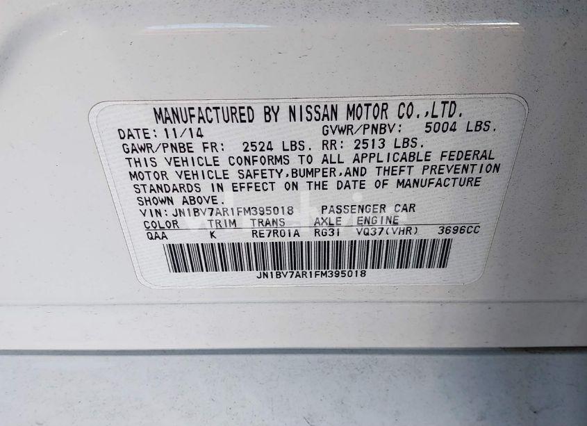 Photo 9 of 2015 Infiniti Q50 SPORT (VIN JN1BV7AR1FM395018)